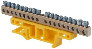 Elektro-Plast nasielsk Listwa zaciskowa na szynę 18-torowa żółta TH35 LZ-18/N 0922-01 0922-01 - Rozdzielnie elektryczne - miniaturka - grafika 2