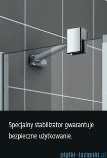 Kermi Cada XS kabina prysznicowa półokrągła 80x80 cm CKP5508020VPK - Kabiny prysznicowe - miniaturka - grafika 6