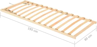 vidaXL Stelaż do łóżka z 13 listwami, regulacja wezgłowia, 80x200 cm - Stelaże pod materac - miniaturka - grafika 9