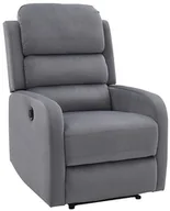 Fotele - Signal FOTEL ROZKŁADANY PEGAZ M (FUNKCJA MASAŻU) VELVET SZARY BLUVEL 14 PEGAZMVSZ - miniaturka - grafika 1