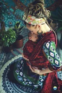 Chusty do noszenia dzieci - Little Frog Chusta żakardowa Ruby Illusion 3,6 m - miniaturka - grafika 1