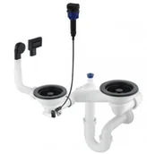 Syfony - Deante ZXY N973 OSPRZĘT SPACE-SAVER NERO DO ZLEW GRANITOWYCH 1,5 i 2 KOM 3,5" Z KORKIEM AUTOMATYCZNYM - miniaturka - grafika 1