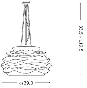 IDEAL LUX Lampa Wisząca Karma Sp1 Small Bianco 132389 Średnica 39,0 Wys. 33,5 - 119,5 - Lampy sufitowe - miniaturka - grafika 2
