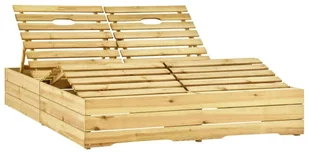 vidaXL Podwójny leżak z antracytowymi poduszkami, impregnowana sosna! 3065984 - Leżaki ogrodowe - miniaturka - grafika 2