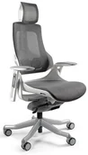 Fotele i krzesła biurowe - Unique Meble Fotel biurowy WAU biały/siatka - miniaturka - grafika 1