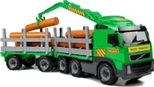 Samochody i pojazdy dla dzieci - LEANToys Ogromny Tir "Volvo&quot Samochód Przyczepa Bale Drewna 58348 8805 - miniaturka - grafika 1