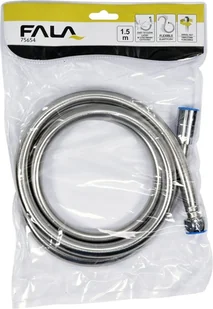 FALA WĄŻ PRYSZNICOWY 1.5M PVC GŁADKI EXTRA SILVER ANTYTWIST 75654 - Węże prysznicowe - miniaturka - grafika 3