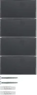 Systemy inteligentnych domów - Hager Hager KNX easy B.Kwadrat/B.3/B.7 antracyt aluminium Przycisk 4-krotny z polem opisowym diodami LED RGB i czujnikiem temperatur B_80164785 - miniaturka - grafika 1