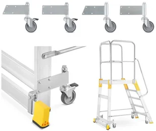 ALOSS 996 99674602 Drabina magazynowa mostek jednostronny wysokość robocza 3,08m) 74602-uniw - Drabiny - miniaturka - grafika 14