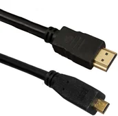 Kable - Esperanza Kabel Micro HDMI HDMI 2m Czarny EB204 5901299947937 (KIT-NVR9-4EB2MP-VF-1) - miniaturka - grafika 1