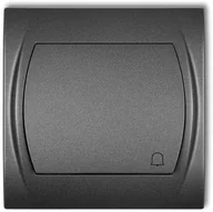 Wyłączniki światła i elektryczne - Karlik LOGO 11LWP-4 Grafit Łącznik zwierny dzwonek RTV003078 - miniaturka - grafika 1