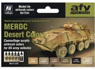 Kolejki i akcesoria - Vallejo Model Air Zestaw 6 farb - MERDC Desert Colors Vallejo 71212 - miniaturka - grafika 1
