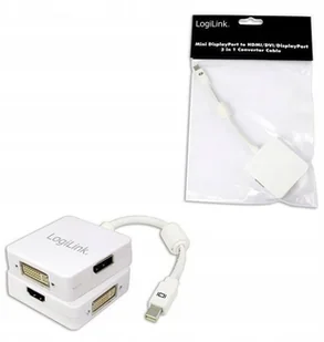 Logilink Adapter Mini DisplayPort do HDMI/DVI/DisplayPort 3w1 [CV0045 - Adaptery i przejściówki - miniaturka - grafika 4