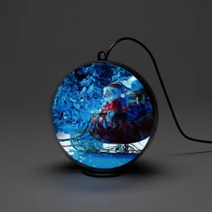 KonstSmide CHRISTMAS Kula hologram 3D zimowy krajobraz, 64 LED - Oświetlenie świąteczne - miniaturka - grafika 3