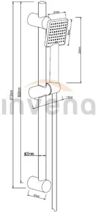 Invena Zestaw natryskowy Patras AU-31-Z01 AU-31-Z01 - Zestawy prysznicowe - miniaturka - grafika 2
