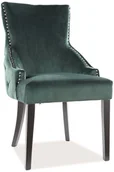 Krzesła - Signal KRZESŁO GEORGE VELVET CZARNY STELAŻ/ZIELONY GEORGEVCZ - miniaturka - grafika 1