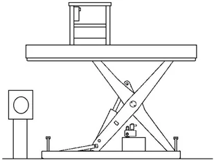 432 43268369 Podnośnik nożycowy udźwig 500 kg wymiary platformy 900x600 mm wysokość podnoszenia 900 mm) 68369-uniw - Stoły warsztatowe - miniaturka - grafika 4