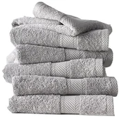 Ręczniki - De Witte Lietaer De Witte lietaer 194844 ręcznik do rąk, zestaw 6-częściowy, bawełna, jasny szary, 100 x 50 cm 194844 - miniaturka - grafika 1
