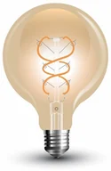 Żarówki LED - V-Tac LED filament kula E27 5W 300 lumenów ciepło biała 2200K - miniaturka - grafika 1