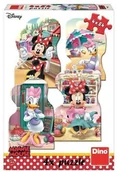 Puzzle - Dino puzzle Minnie i Daisy w lecie 4x 54 elementy - miniaturka - grafika 1