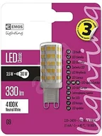 Żarówki LED - EMOS żarówka LED Classic JC A++ 3,5 W G9 neutralna biel, szkło, 3,5 W, przezroczysta, 1,6 x 1,6 x 5,1 cm ZQ9531 - miniaturka - grafika 1