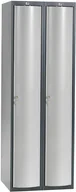 Szafki BHP - AJ Produkty Szafa szatniowa Curve 2 sekcje 2 drzwi 1740x600x550 mm jasnoszary metal 1310753 - miniaturka - grafika 1
