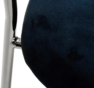 King Home Hoker barowy krzesło MARGO 65 czarny welur velvet , podstawa chromowana KH1201100129,74.SIL - Taborety i hokery - miniaturka - grafika 8