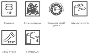 Laveo Pretto bateria zlewozmywakowa stojąca z wylewką U produkcji BAO 068D - Baterie kuchenne - miniaturka - grafika 3