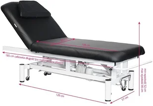 Leżanka elektr. Do masażu azzurro 684 1 siln. Czarna 126477 - Fotele kosmetyczne - miniaturka - grafika 5