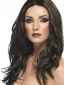 Dodatki do strojów karnawałowych - Smiffys Peruka włosy brązowe długie falowane 42290 - miniaturka - grafika 1