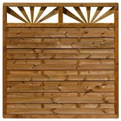 Ogrodzenia - WERTH-HOLZ Płot szczelny z dekorem SUNSET 179x180 cm WERTH-HOLZ - miniaturka - grafika 1