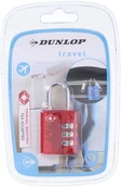 Akcesoria turystyczne - Dunlop Kłódka na szyfr do bagażu walizki z systemem TSA Dunlop 3,3x6,5x1,3 E-10279-BLK - miniaturka - grafika 1