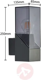 LUCANDE Lucande Fiola kinkiet zewnętrzny - Lampy ogrodowe - miniaturka - grafika 3