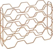 Stojaki na wino - Tomado stojak na wino Hexagon unisex 43 x 12 x 34 cm stal nierdzewna miedź twm_844382 - miniaturka - grafika 1