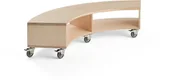 Meble do szkół i przedszkoli - AJ Produkty Mobilny regał OSCAR, niski, 1500x375x492 mm, brzoza - miniaturka - grafika 1