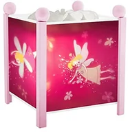 Lampy stojące - Prezent Trousselier - Elfen Prinzessin - lampka nocna - magiczna latarnia - idealny urodzinowy - kolor drewna różowy - animowane obrazy - uspokajające światło - 12 V 10 W żarówka w zestawie - wtyczka - miniaturka - grafika 1