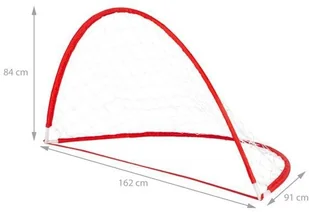 Nils NT0160 CZERWONA BRAMKA PIŁKARSKA 160x80cm - Piłka nożna - miniaturka - grafika 6