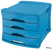 Pojemniki biurowe - Esselte Pojemnik z 4 szufladami EUROPOST VIVIDA niebieski 623961 4049793026718 - miniaturka - grafika 1