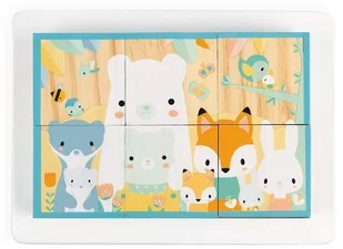 Janod Klocki drewniane puzzle 6w1 Pure 6 elementów J05158 729980 - Zabawki kreatywne - miniaturka - grafika 4
