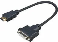 Adaptery i przejściówki - VivoLink VivoLink PROHDMIADAPDVI 0,2 m HDMI DVI czarny adapter kabla wideo PROHDMIADAPDVI - miniaturka - grafika 1