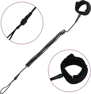 VidaXL Lumarko Spiralna smycz do deski SUP, czarna, 10 cali 92205 VidaXL - Windsurfing - miniaturka - grafika 2