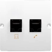 Gniazdka elektryczne - Kontakt Simon BASIC BIAŁY GNIAZDO Telefoniczne+KOMPUTEROWE BMF5T.02/11 - miniaturka - grafika 1