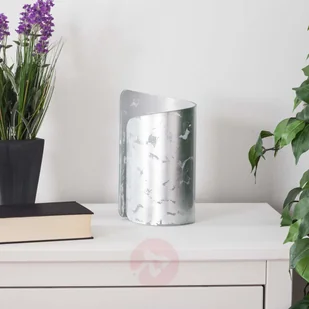 SELENE Selene Nastrojowa lampa stołowa Papiro srebrna - Lampy stojące - miniaturka - grafika 4