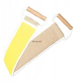 Rękawice i gąbki do kąpieli - PAS DO MYCIA PLECÓW CIAŁA Z SIZALU żółty - miniaturka - grafika 1