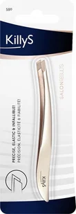 Killys Pęseta Skośna 9cm Niklowana 963590 - Akcesoria i kosmetyki do stylizacji brwi - miniaturka - grafika 3