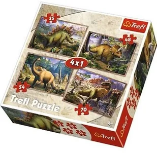 Puzzle 4w1 Dinozaury TREFL - Powieści i opowiadania - miniaturka - grafika 2