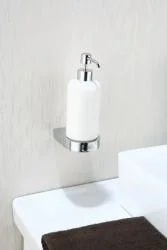 Art Platino Liwio Dozownik mydła z uchwytem ściennym, chrom LIW-56072 - Mydelniczki i dozowniki mydła - miniaturka - grafika 2