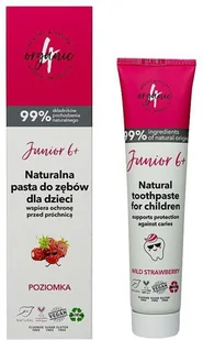 4organic Junior naturalna pasta do zębów dla dzieci 6+ Poziomka 75ml - Pasty do zębów - miniaturka - grafika 2