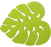 Pozostałe akcesoria barmańskie - Fackelmann 52340 podstawek "Tropical" 9,6 x 10,6 cm 4 sztuki z filcu, zielony, 4 jednostek 52340 - miniaturka - grafika 1