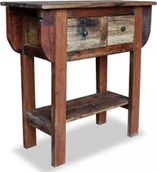 Konsole i sekretarzyki - vidaXL Stolik konsola lite drewno z odzysku 80 x 35 x 80 cm 244509 - miniaturka - grafika 1